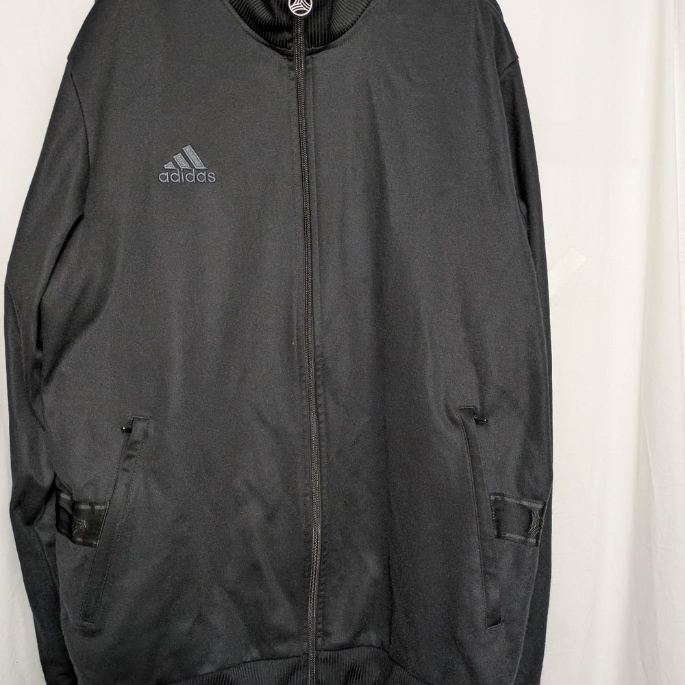 Adidas Men's Black Full-Zip Track Jacket - Picture 2 of 10